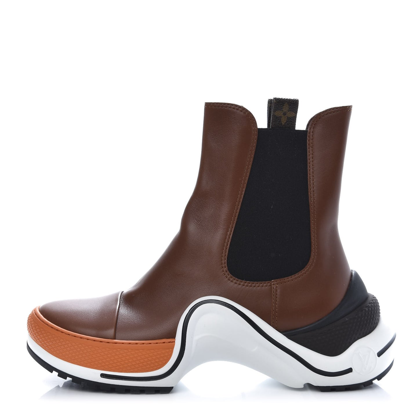 Calfskin Archlight Flat Chelsea Boots 38.5 Cognac