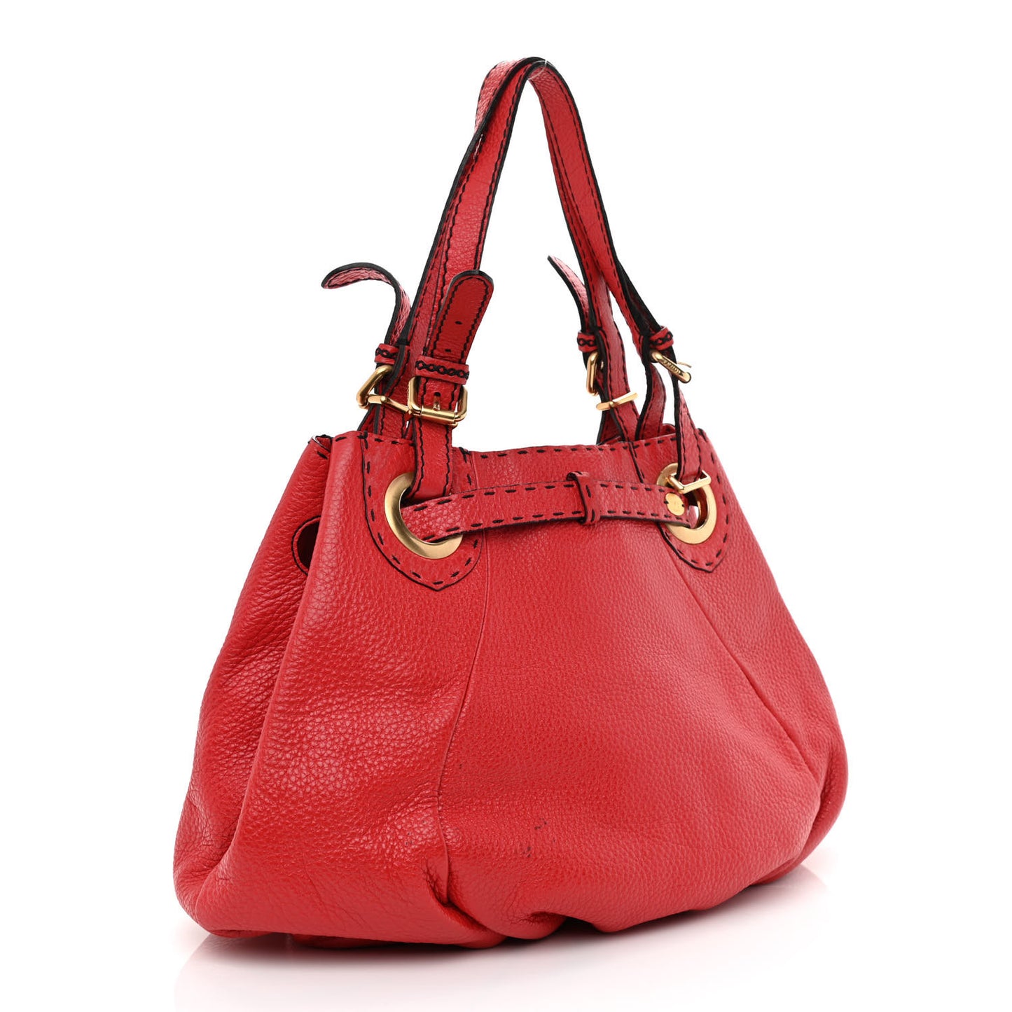 Cuoio Romano Selleria Pomodorino Tote Red