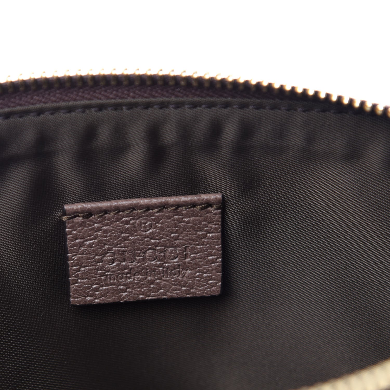 Gucci GG Supreme Monogram Textured Calfskin Web Large Ophidia Cosmetic Case Beige Ebony New Acero 6 of 7