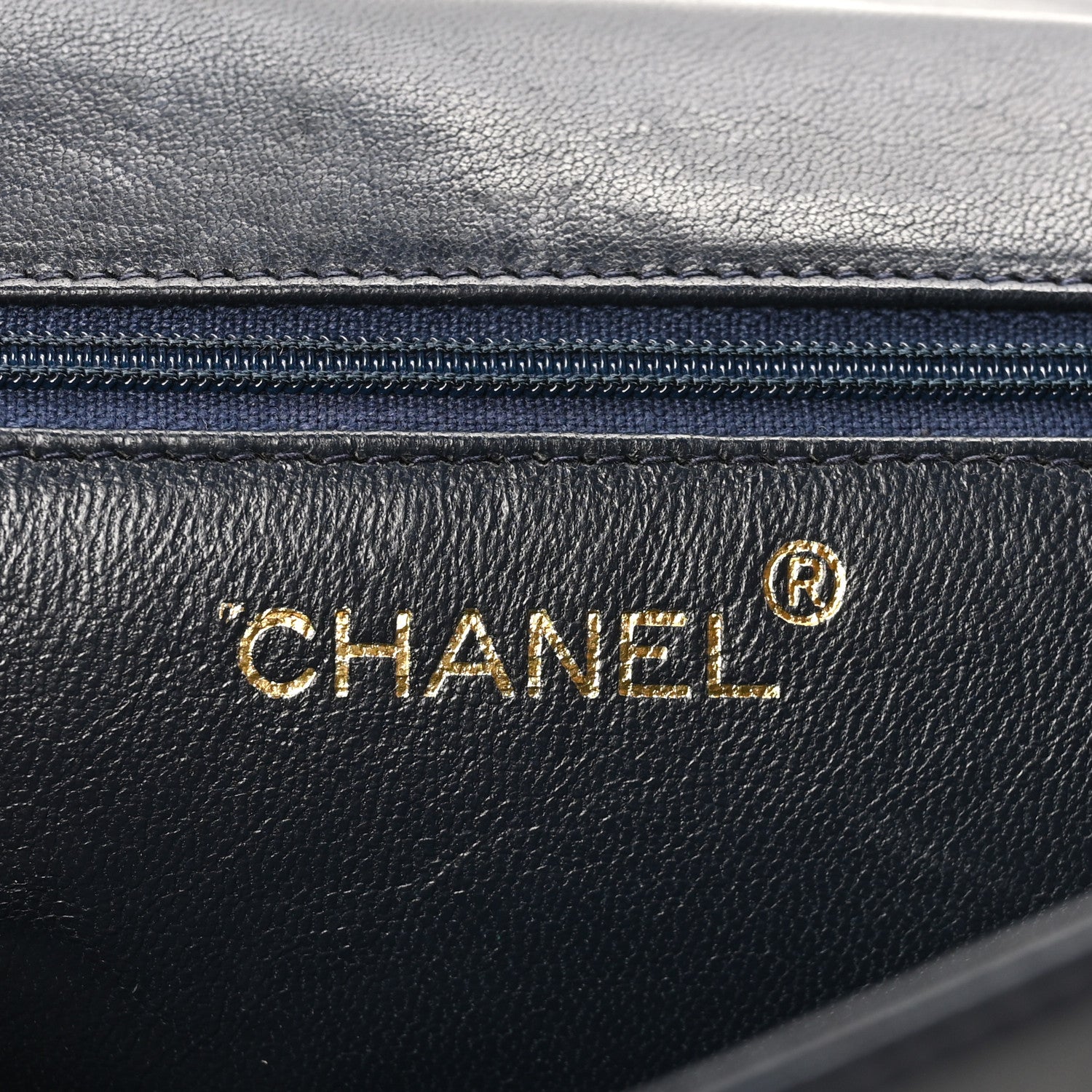 Chanel Lambskin Quilted Timeless CC Small Single Flap Navy Blue 7 of 10