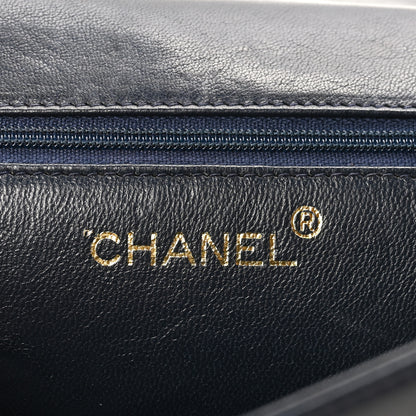 Chanel Lambskin Quilted Timeless CC Small Single Flap Navy Blue 7 of 10