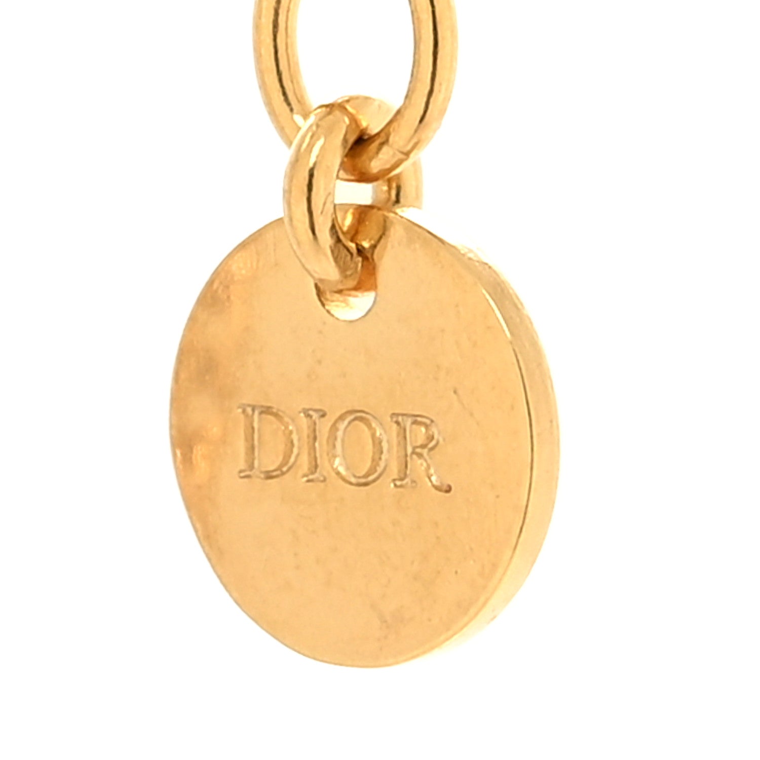 Christian Dior Metal CD Logo Necklace Gold 5 of 6