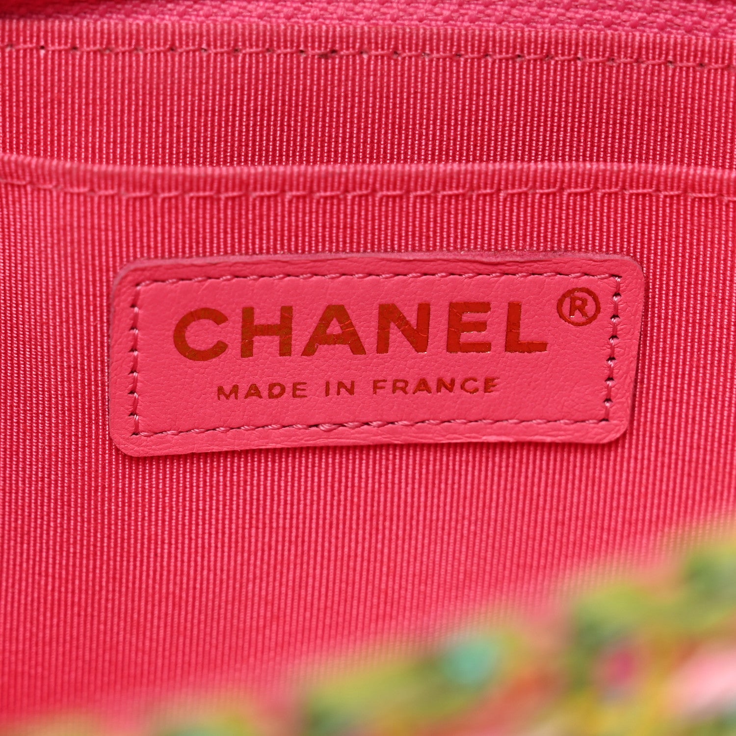 Chanel Cotton Mixed Fibers Woven Mini Rectangular Flap Pink Green 6 of 11