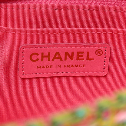 Chanel Cotton Mixed Fibers Woven Mini Rectangular Flap Pink Green 6 of 11