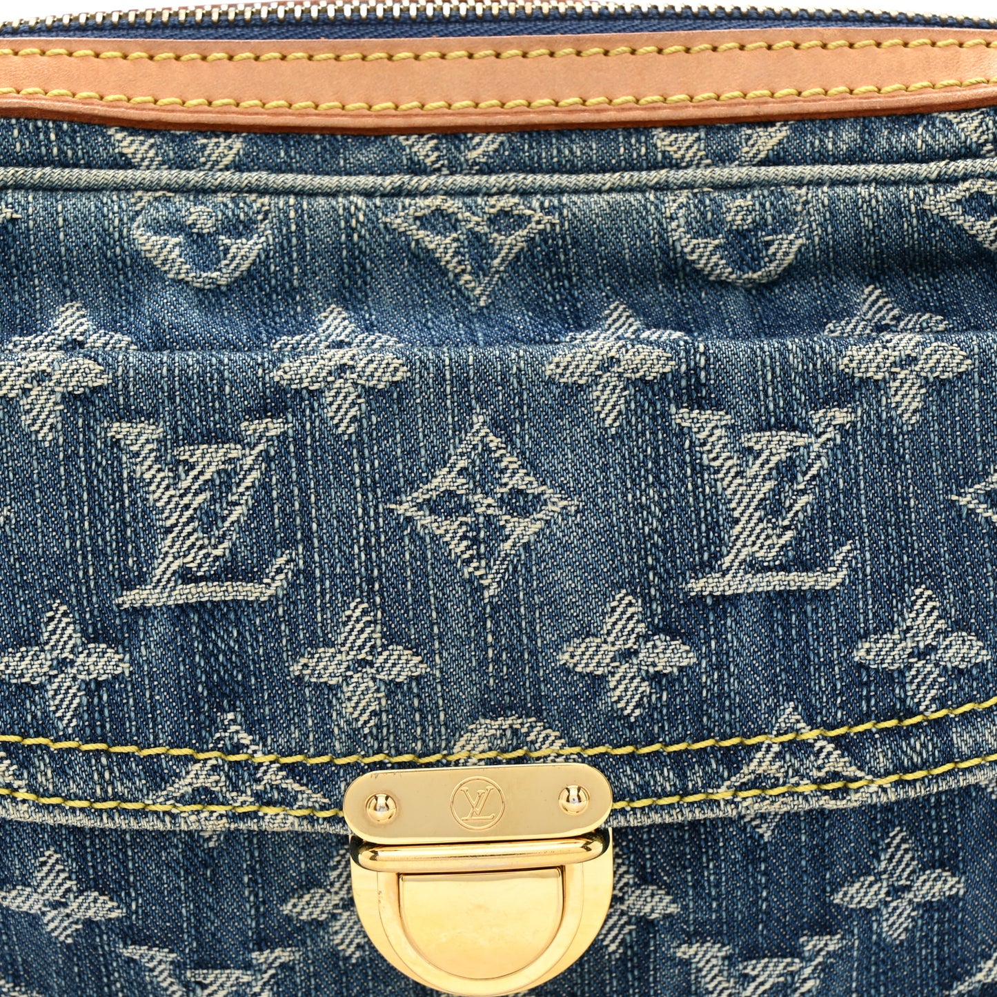 Monogram Denim Bum Bag Blue