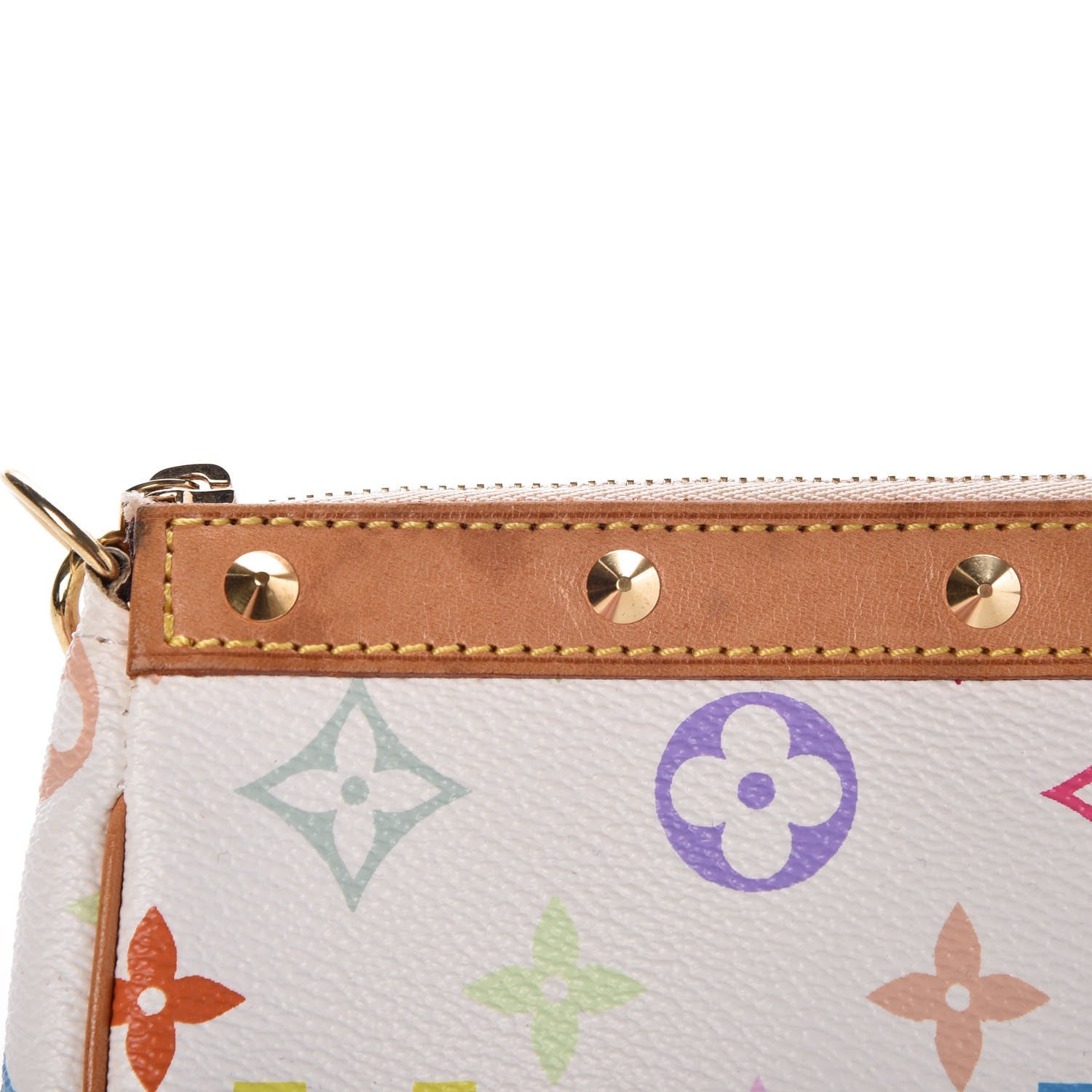 Louis Vuitton Monogram Multicolor Pochette Accessories White 9 of 12