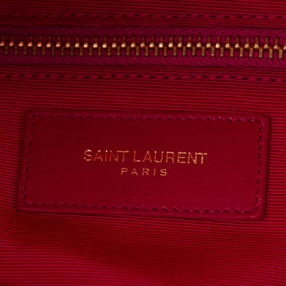 Saint Laurent Smooth Calfskin Letters Fold-Over Clutch Fuchsia 6 of 7