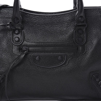Balenciaga Chevre Black Metallic Edge Hardware S City Black 8 of 10