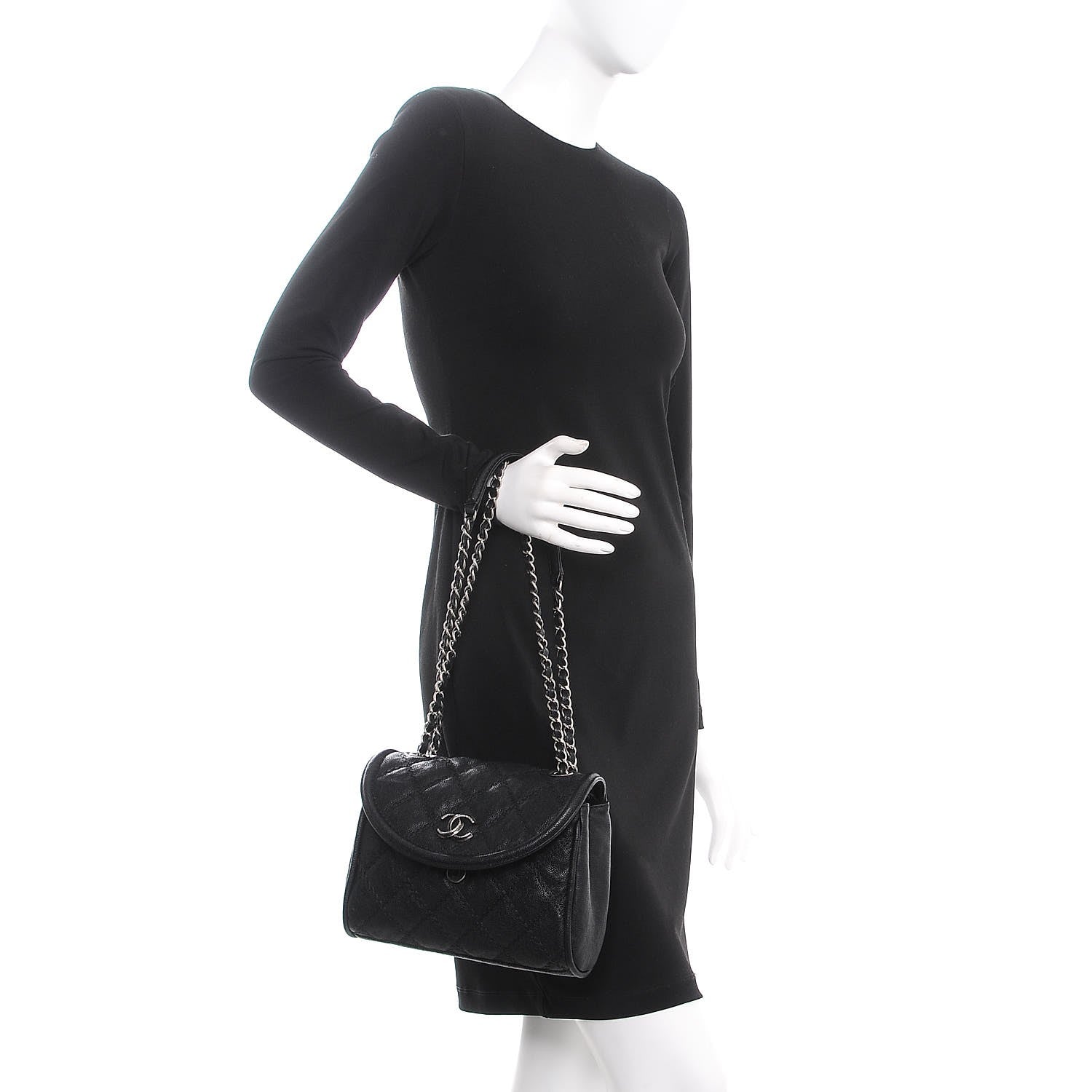 Chanel Caviar Stitched Small Flap Black 3 of 9