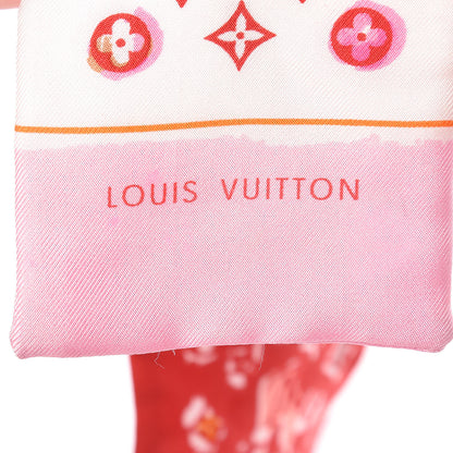 Louis Vuitton Silk Monogram Splash Bandeau Red 5 of 9