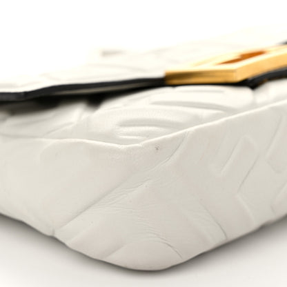 Fendi Nappa FF 1974 Embossed Mini Baguette White 9 of 10