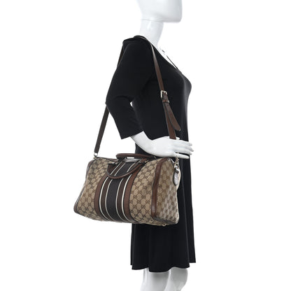 Gucci Monogram Web Medium Boston Dark Brown 2 of 19
