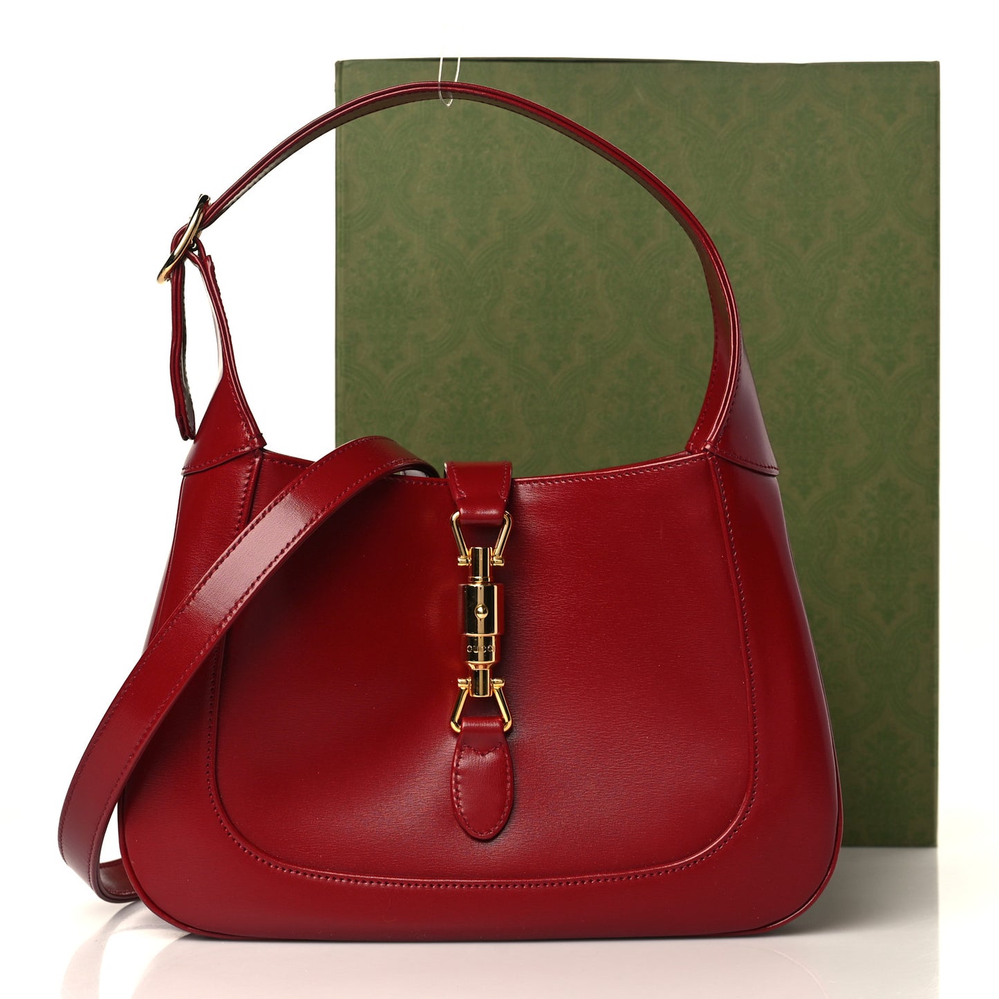 Boarded Dyana Lux Calfskin Small Jackie 1961 Hobo New Cherry Red