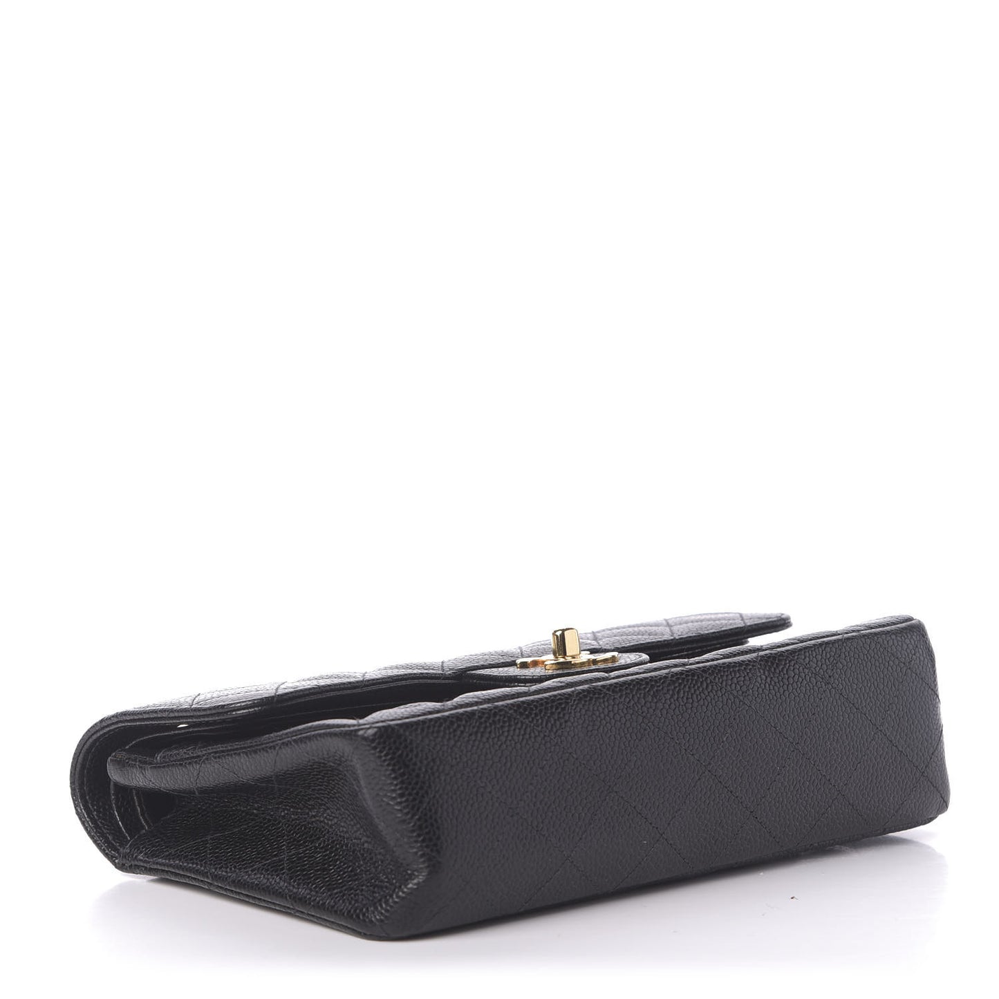 Caviar Quilted Small Double Flap Black