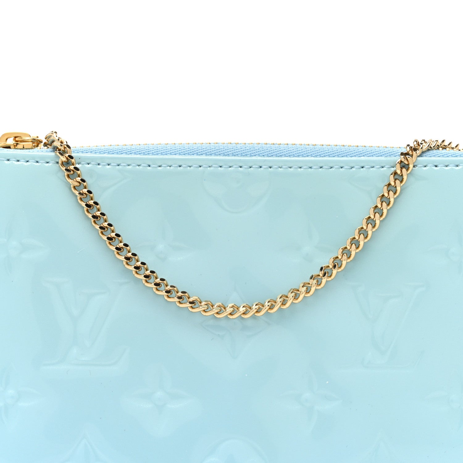 Louis Vuitton Vernis Valentine Mini Pochette Accessories Lollipop Blue 7 of 10