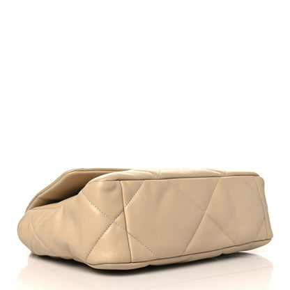Chanel Lambskin Quilted Medium Chanel 19 Flap Light Beige 4 of 10