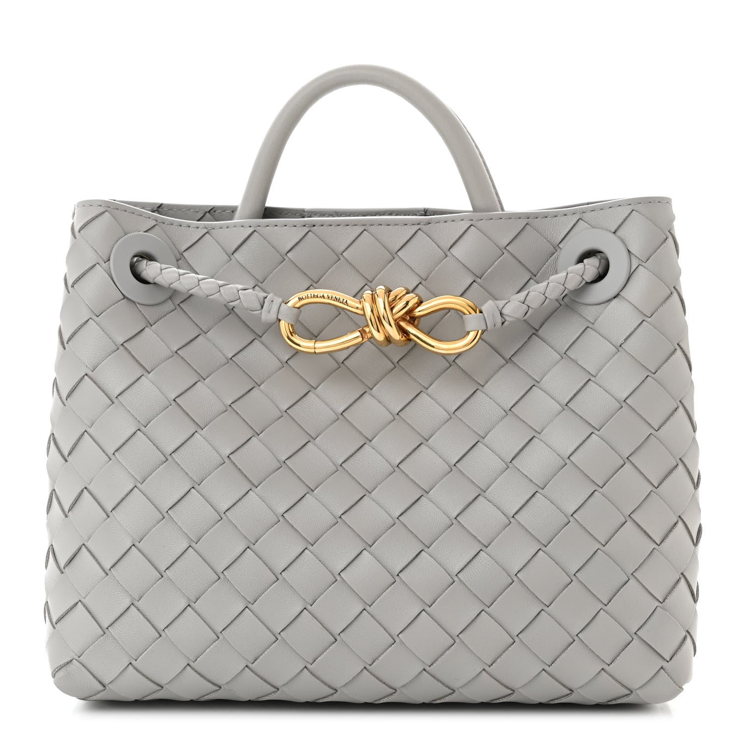 Bottega Veneta Nappa Intrecciato Small Andiamo Shoulder Bag Sterling 1 of 9