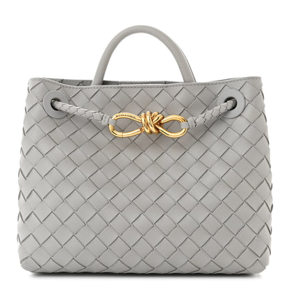Bottega Veneta Nappa Intrecciato Small Andiamo Shoulder Bag Sterling 1 of 9