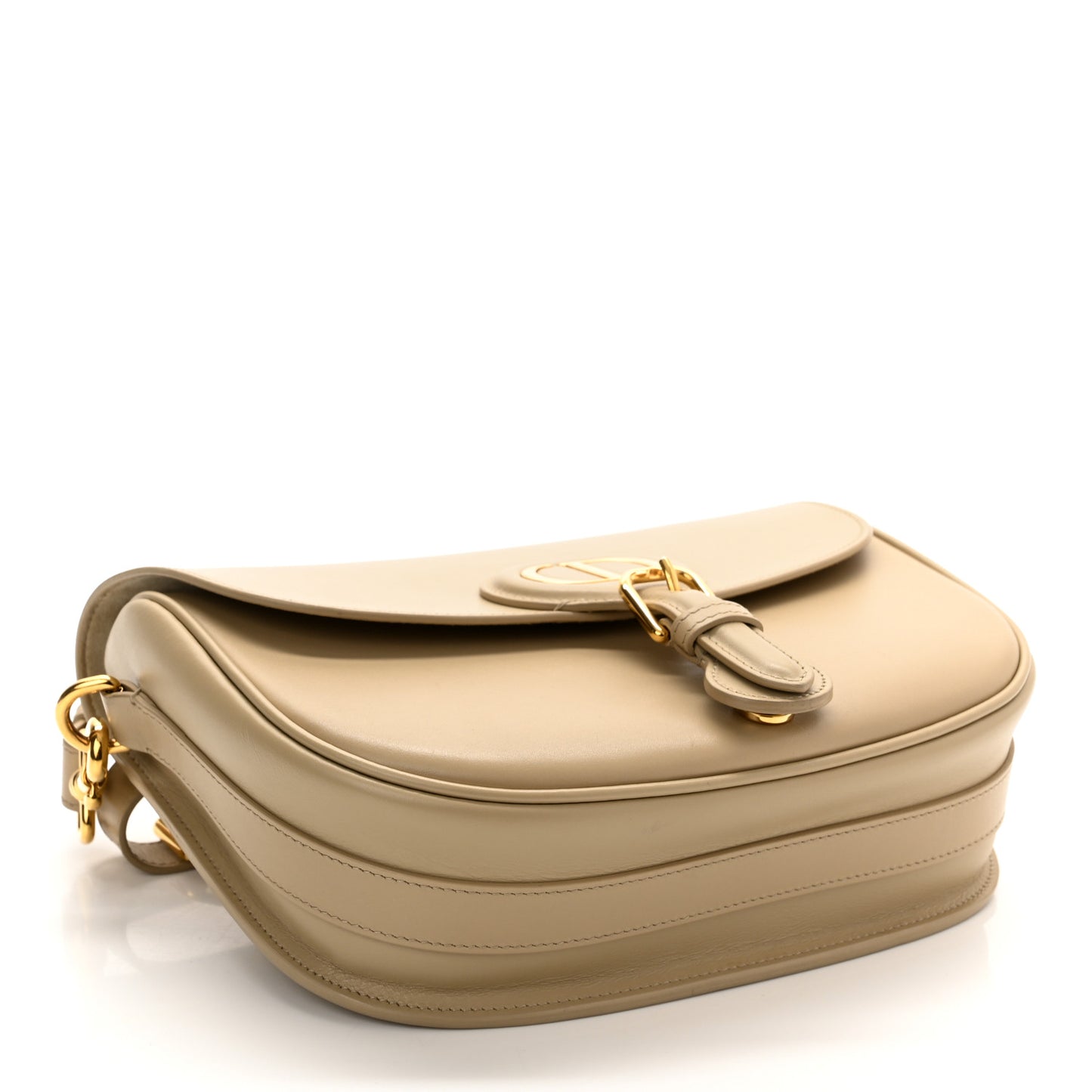 Box Calfskin Medium Bobby Flap Beige