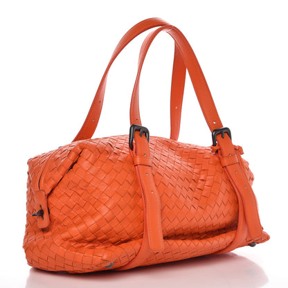Bottega Veneta Nappa Intrecciato Montaigne Satchel Tangerine 3 of 12