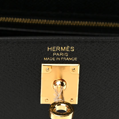 Hermes Epsom Kelly Sellier 25 Black 6 of 14