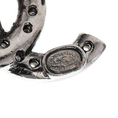 Chanel Ruthenium Crystal CC Earrings 4 of 5