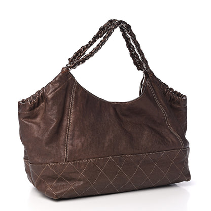 Chanel Metallic Calfskin Baby Coco Cabas Bronze 2 of 13