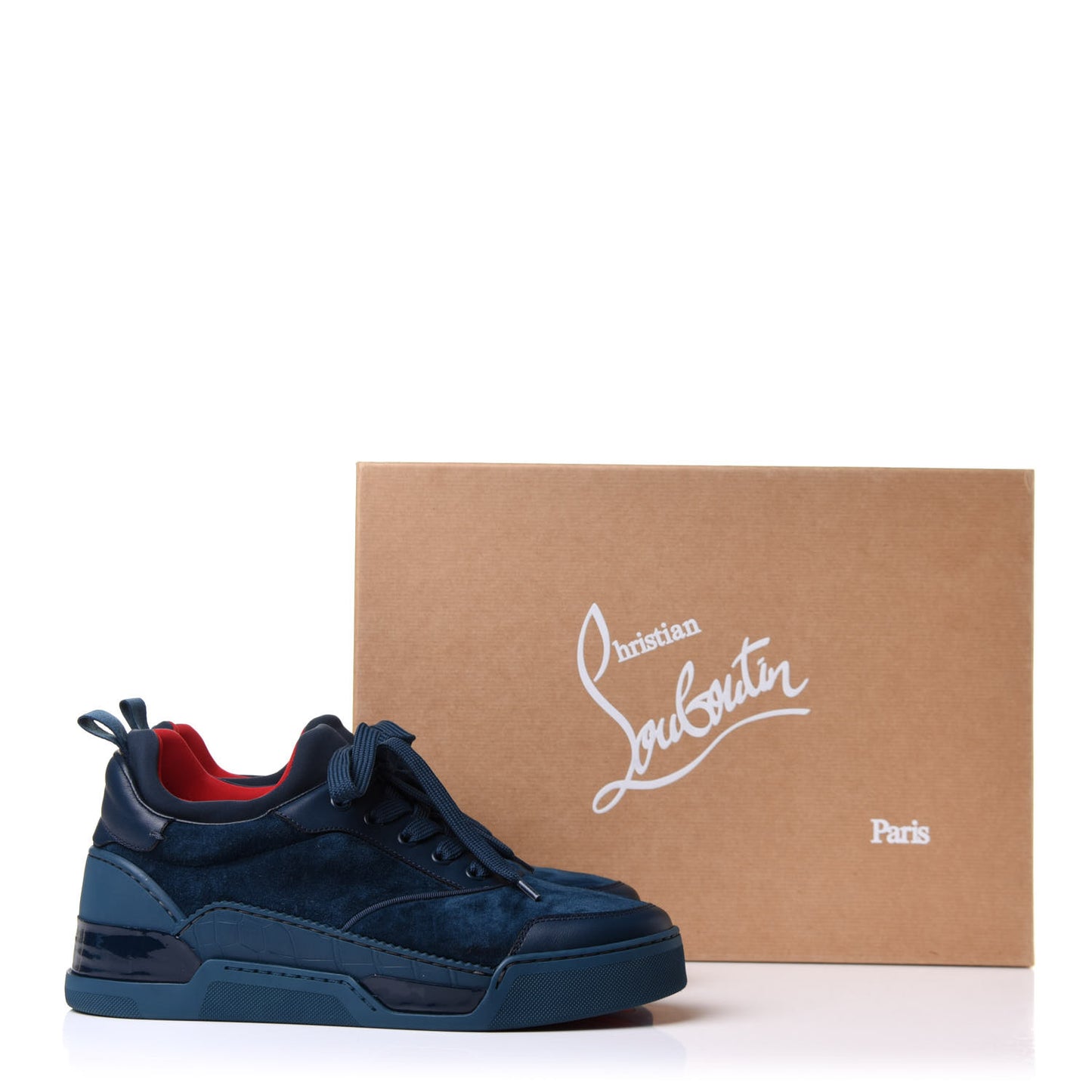 Calfskin Neoprene Veau Velours Mens Aurelien Flat Sneakers 40 Quartz