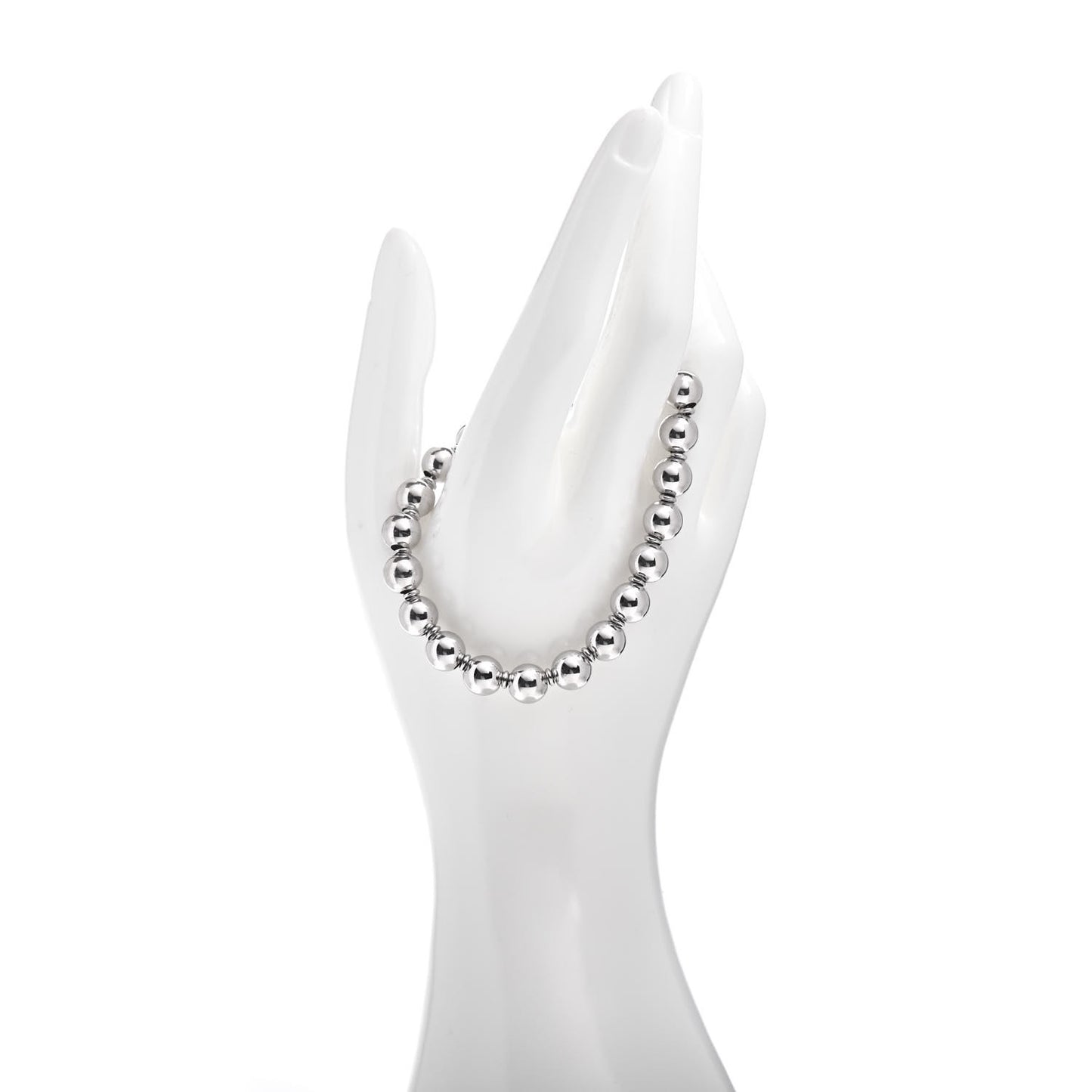Sterling Silver Boule Bead Adjustable Bracelet