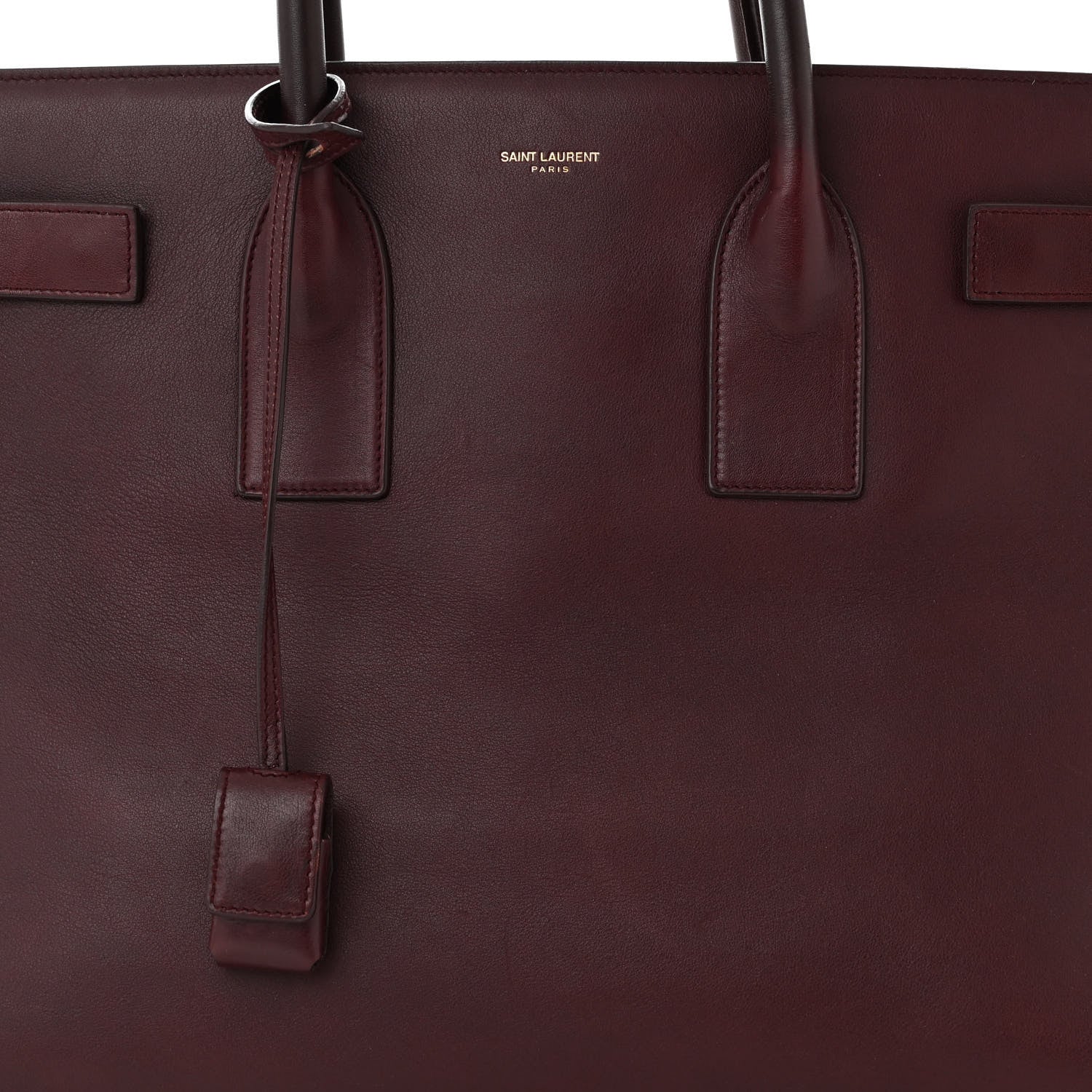 Saint Laurent Calfskin Large Sac de Jour Carryall Amarena 8 of 14