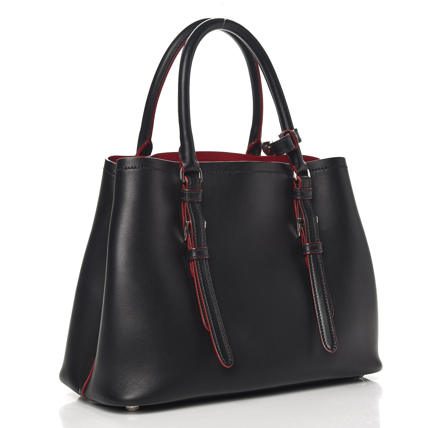 Prada City Calf Small Double Handle Tote Black 3 of 8