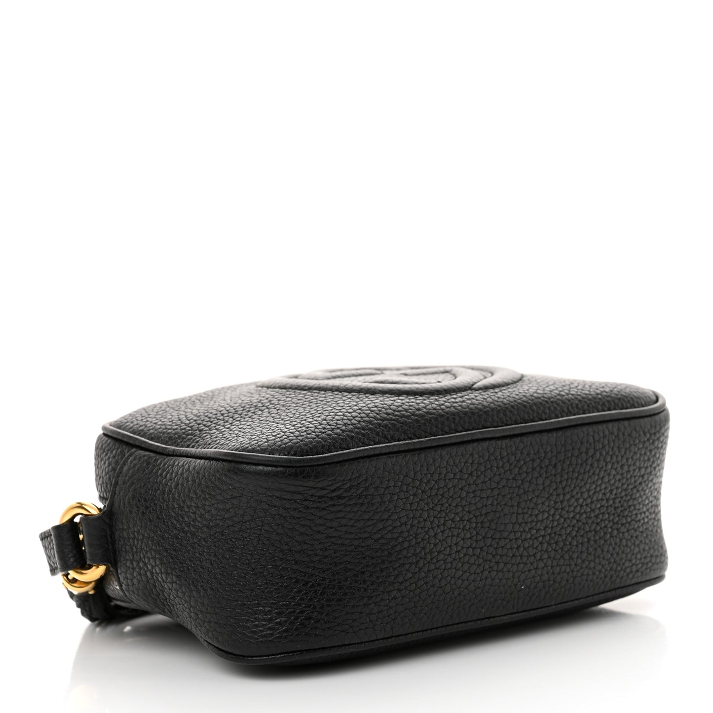 Pebbled Calfskin Mini Soho Disco Bag Black