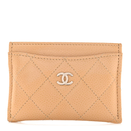 Chanel Caviar Quilted Card Holder Beige 1 of 13