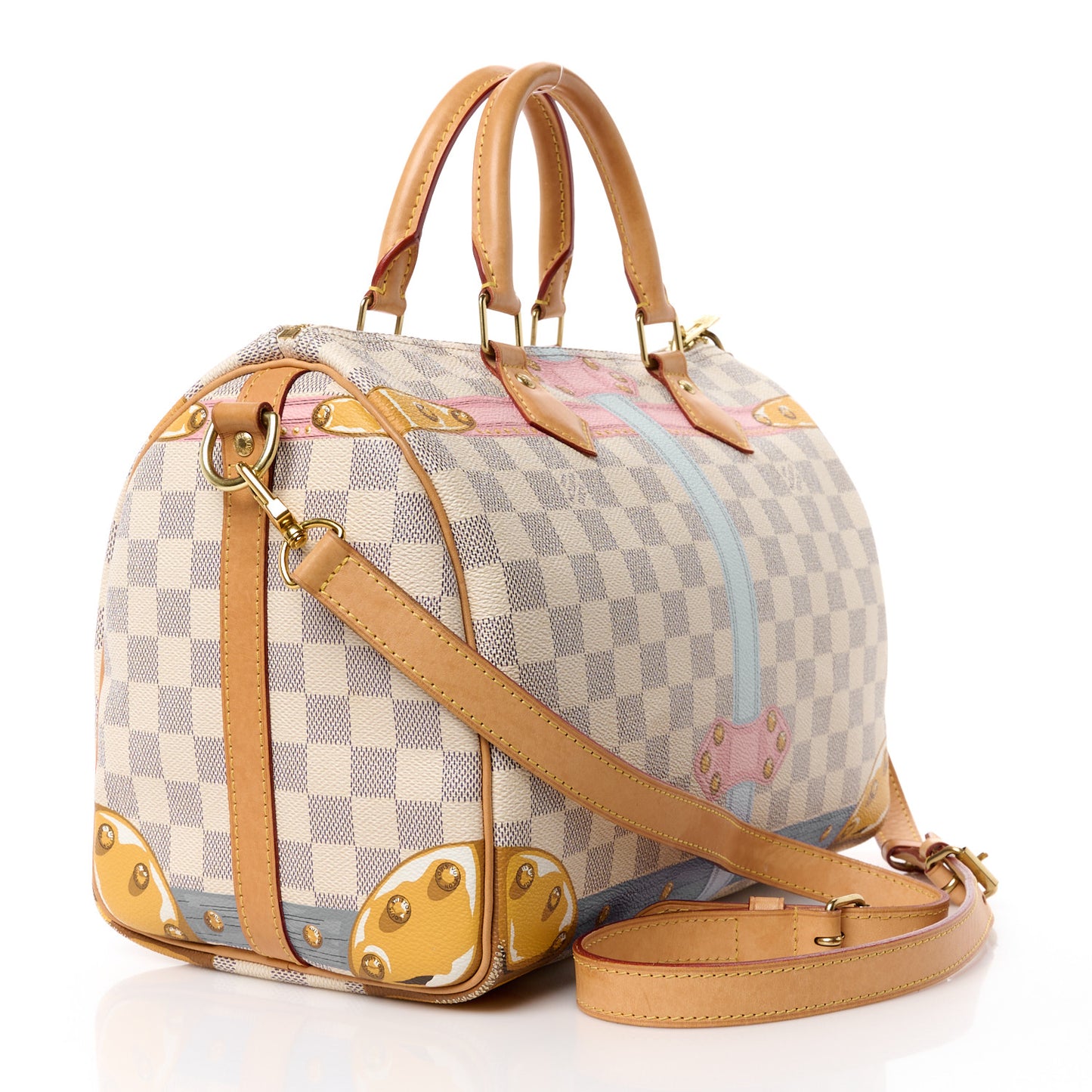 LOUIS VUITTON Damier Azur Summer Trunks Speedy Bandouliere 30
