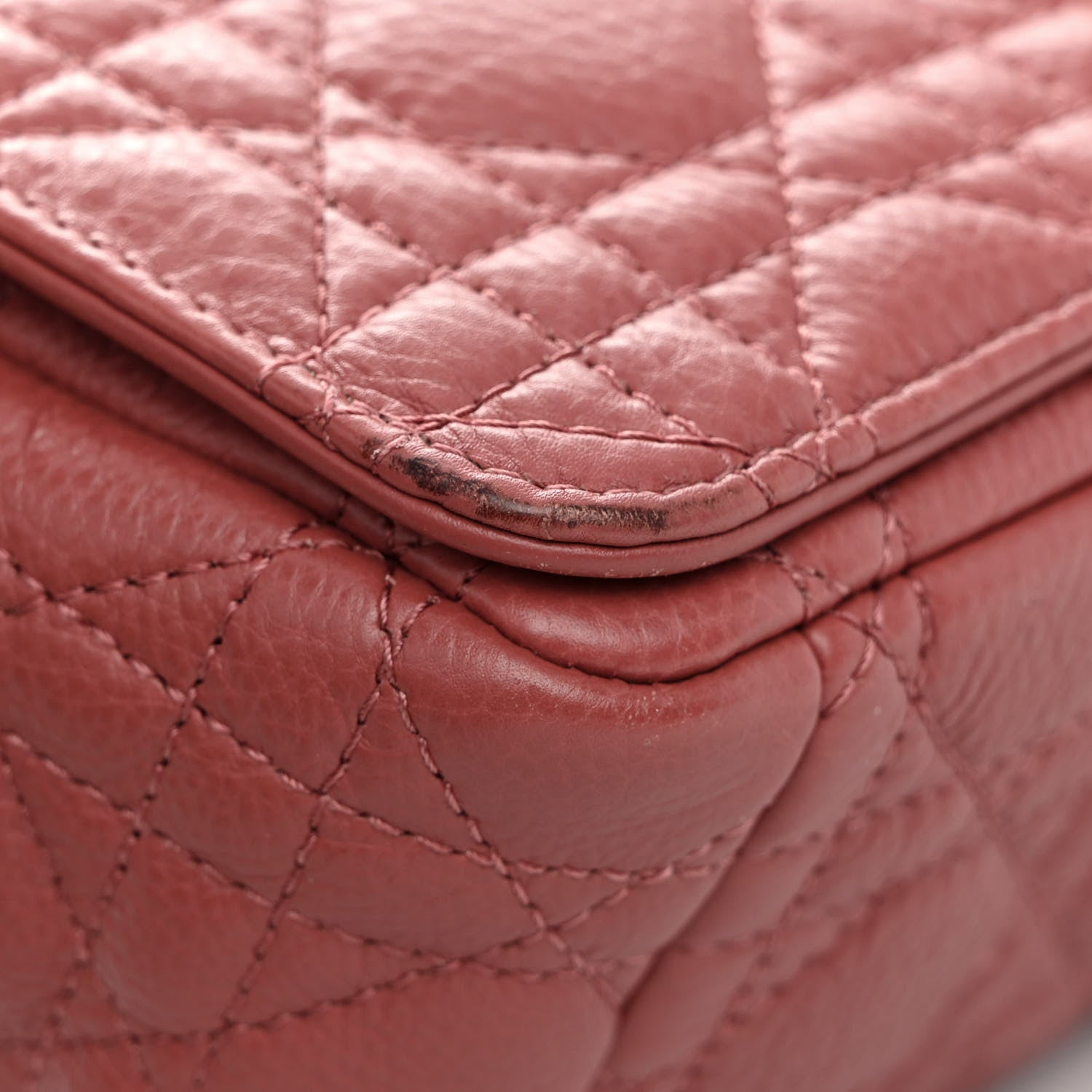 Christian Dior Calfskin Cannage Medium Caro Bag Rust 11 of 11