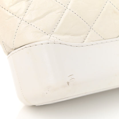 Chanel Aged Calfskin Quilted Small Gabrielle Hobo White 11 of 15