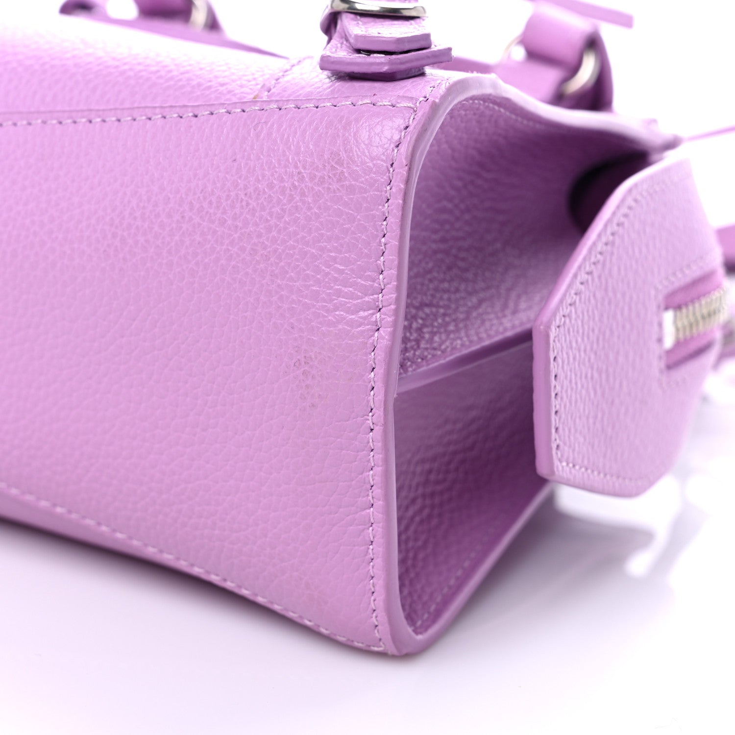 Balenciaga Grained Calfskin Neo Classic Silver Hardware Mini City Lilac 8 of 9