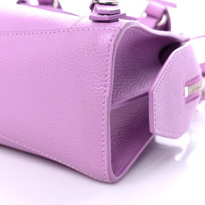 Balenciaga Grained Calfskin Neo Classic Silver Hardware Mini City Lilac 8 of 9