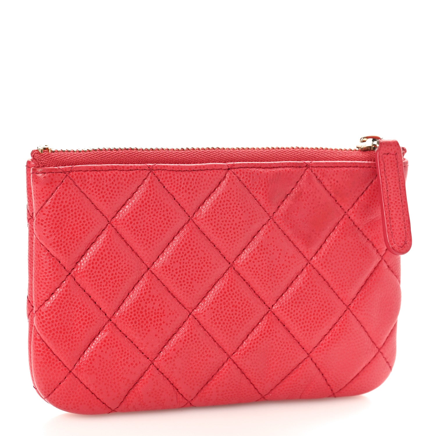 Chanel Caviar Quilted Small Cosmetic Case Dark Pink 3 of 10