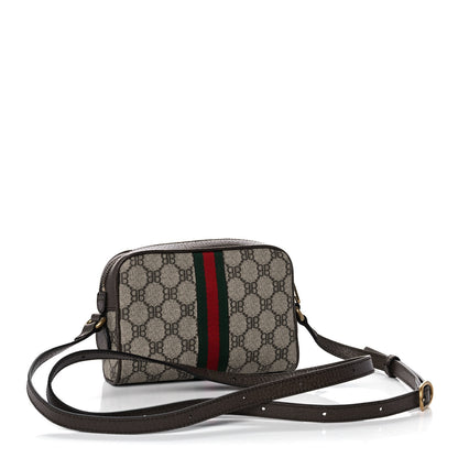 Gucci X BALENCIAGA BB Supreme Monogram Web Mini Ophidia Shoulder Bag Beige New Acero 3 of 12
