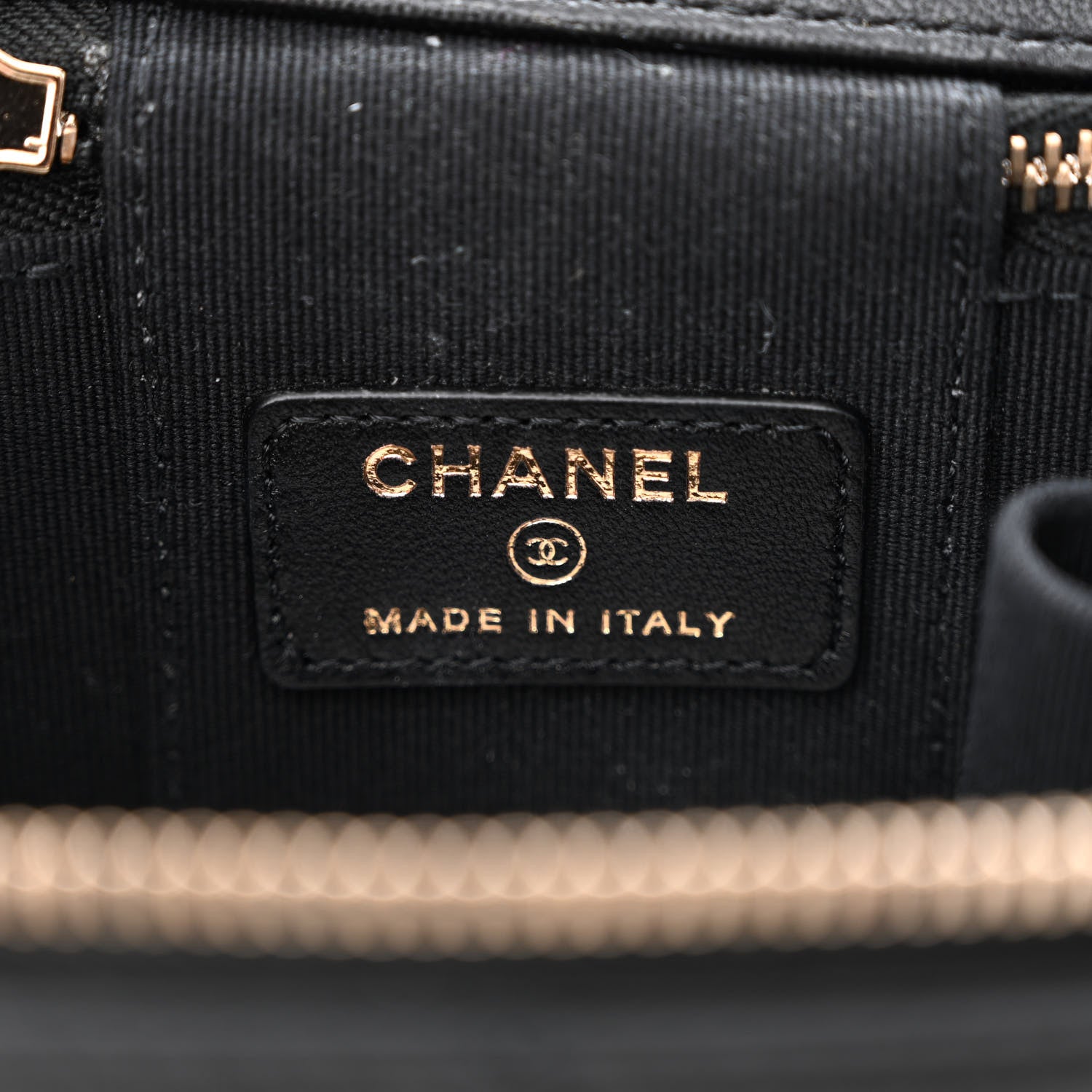 Chanel Lambskin Quilted Top Handle Mini Vanity Case With Chain Black 6 of 11