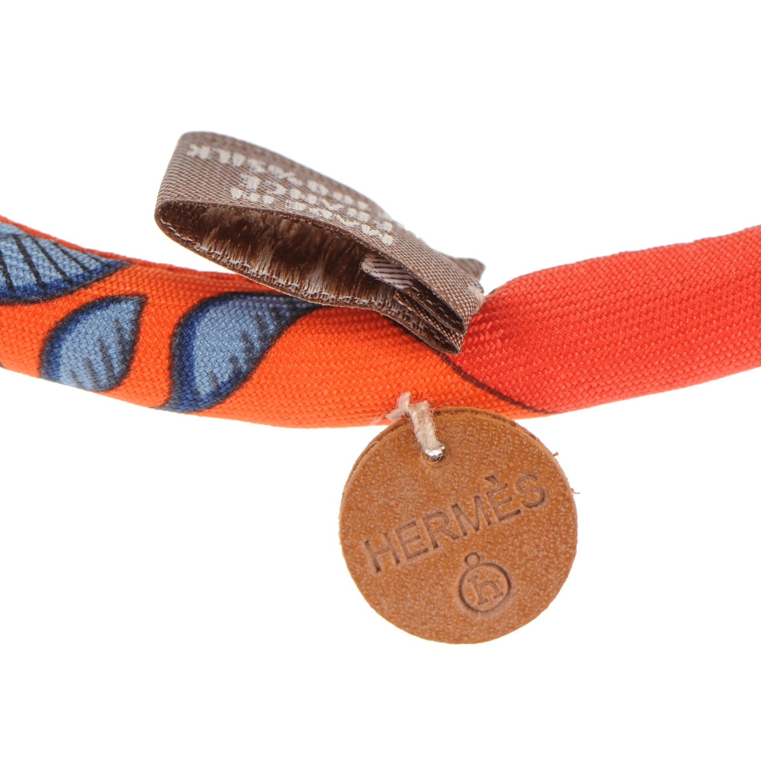 Hermes Silk Collier En Soie Petit H Necklace 4 of 7