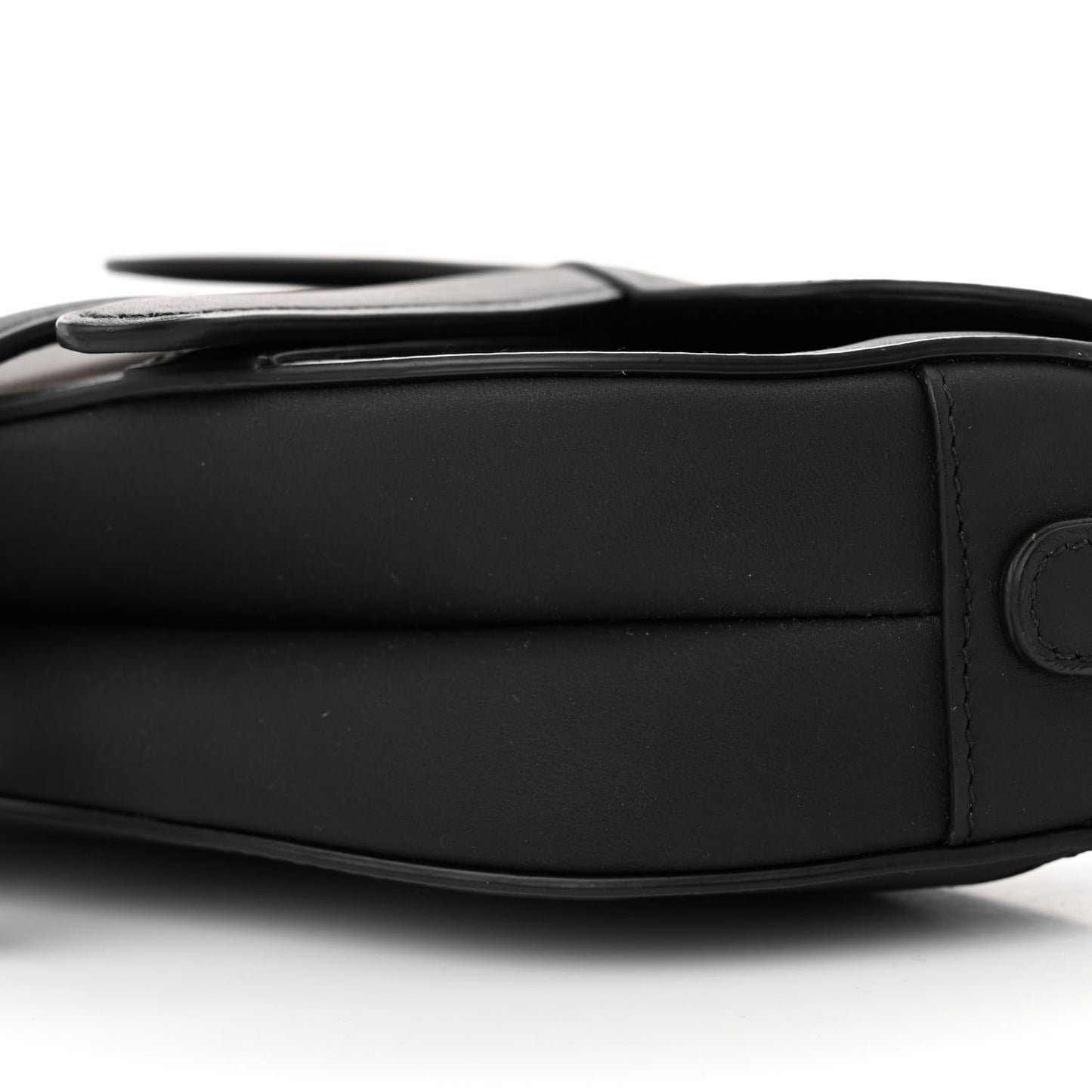 Ultra Matte Calfskin Mini Saddle Bag Black