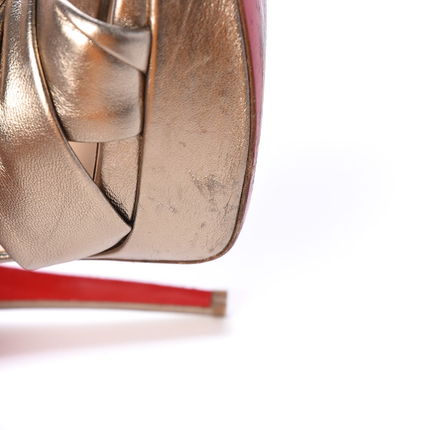 Metallic Nappa Silk Volpi 150 Platform Sandals 36.5 Alba
