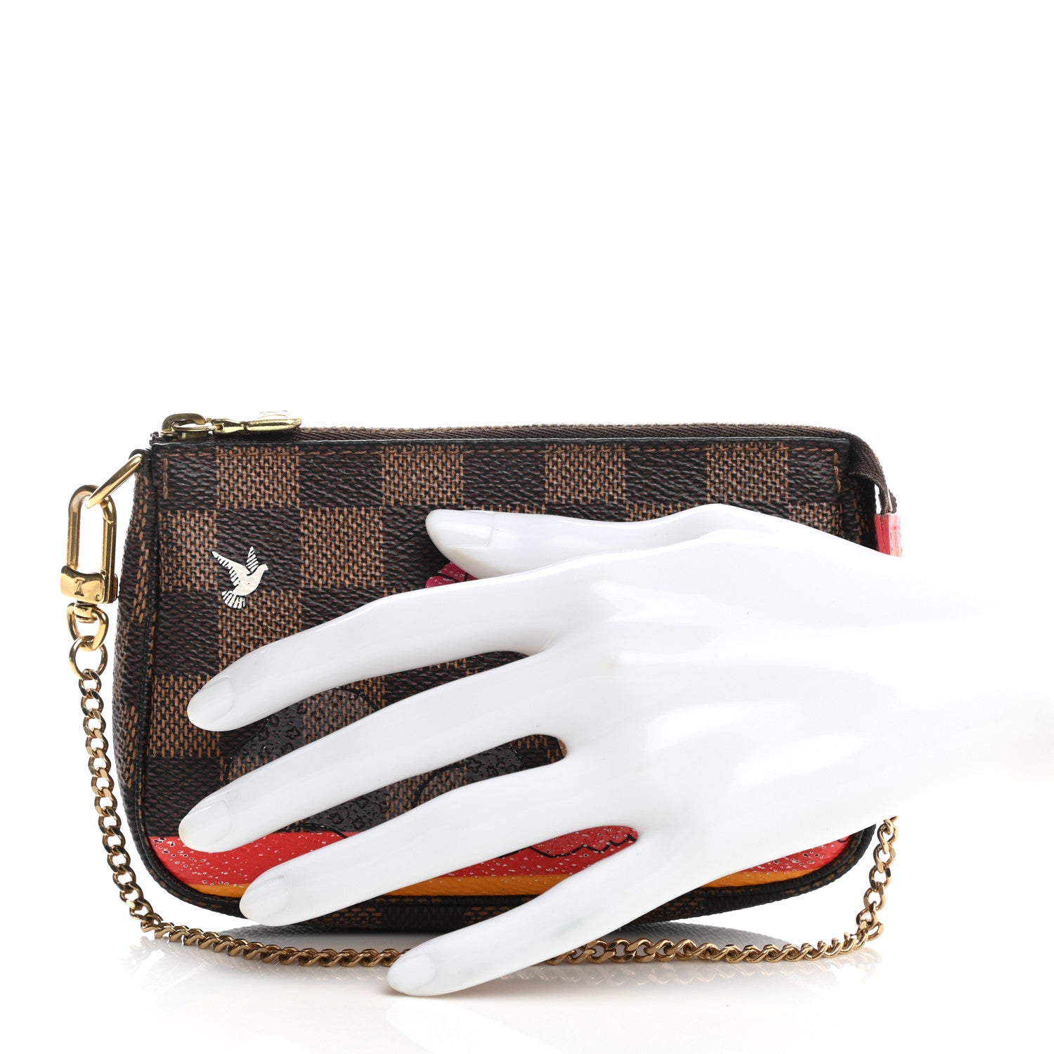 Louis Vuitton Damier Ebene 2015 Christmas Animation Mini Pochette Accessories 2 of 9