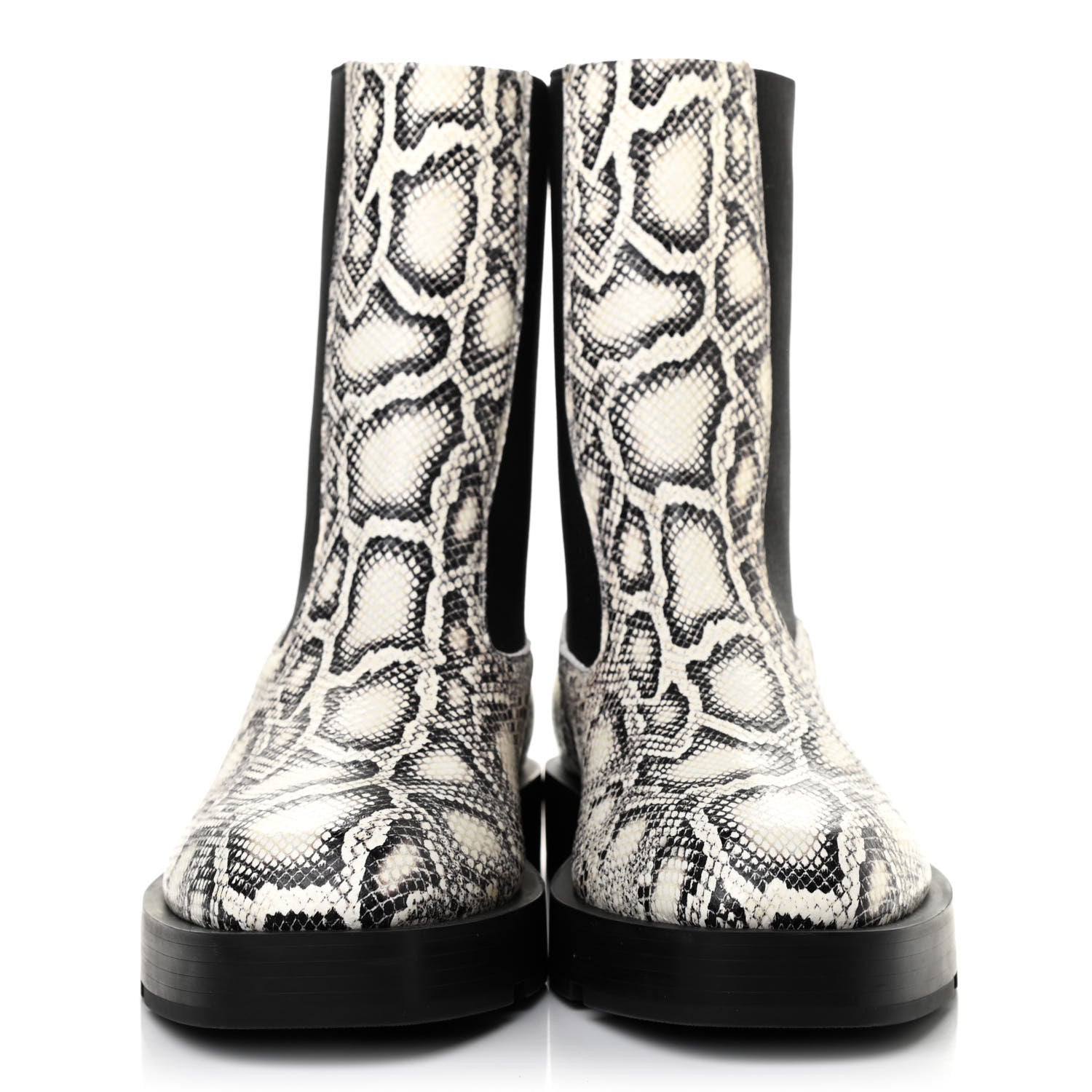 Givenchy Calfskin Snake Embossed Boots 42 Stone Grey 2 of 7