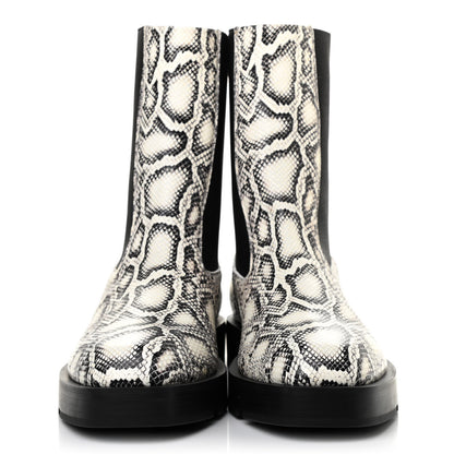 Givenchy Calfskin Snake Embossed Boots 42 Stone Grey 2 of 7