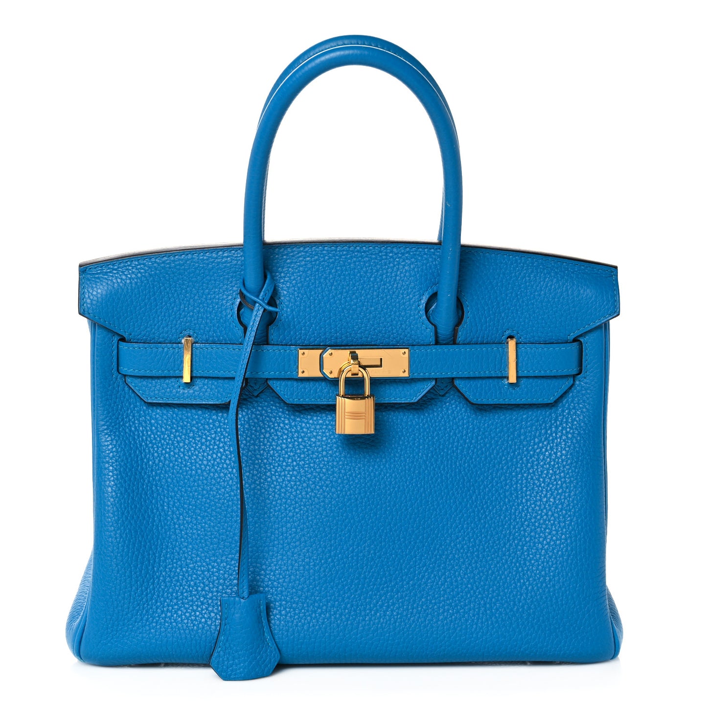 Taurillon Clemence Birkin 30 Bleu Zanzibar