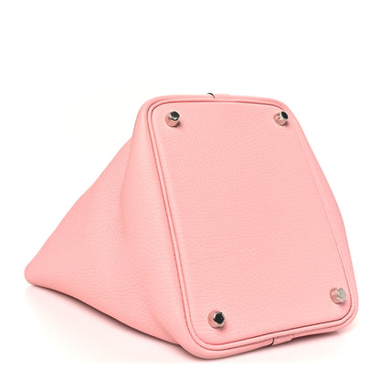 Hermes Taurillon Clemence Picotin Lock 18 PM Rose Sakura 4 of 11