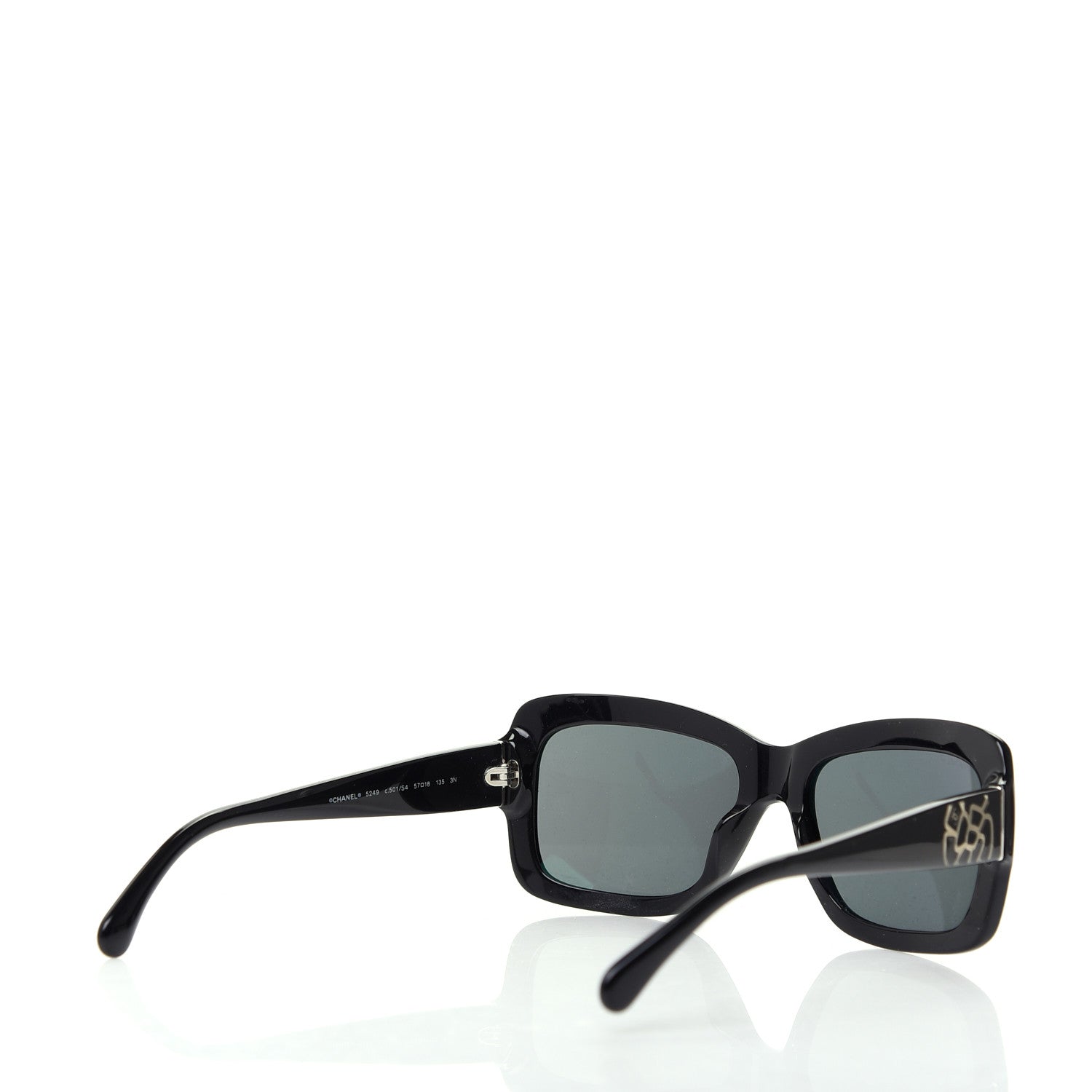 Chanel CC Camellia Sunglasses 5249 Black 4 of 7